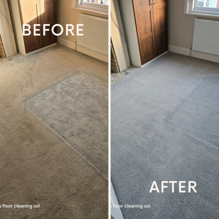 A side-by-side comparison of a carpet before and after cleaning in Portsmouth A side-by-side comparison of a carpet before and after cleaning, showcasing the significant difference in cleanliness and appearance.