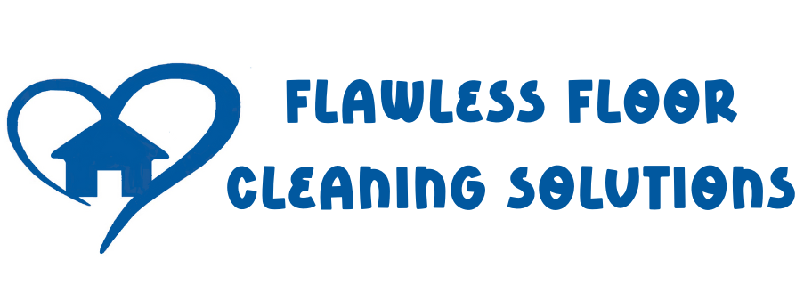 Logo featuring a heart shape with a house, text reading "Flawless Floor Cleaning Solutions."